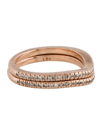 Ring 14K Diamond Stackable Ring Set