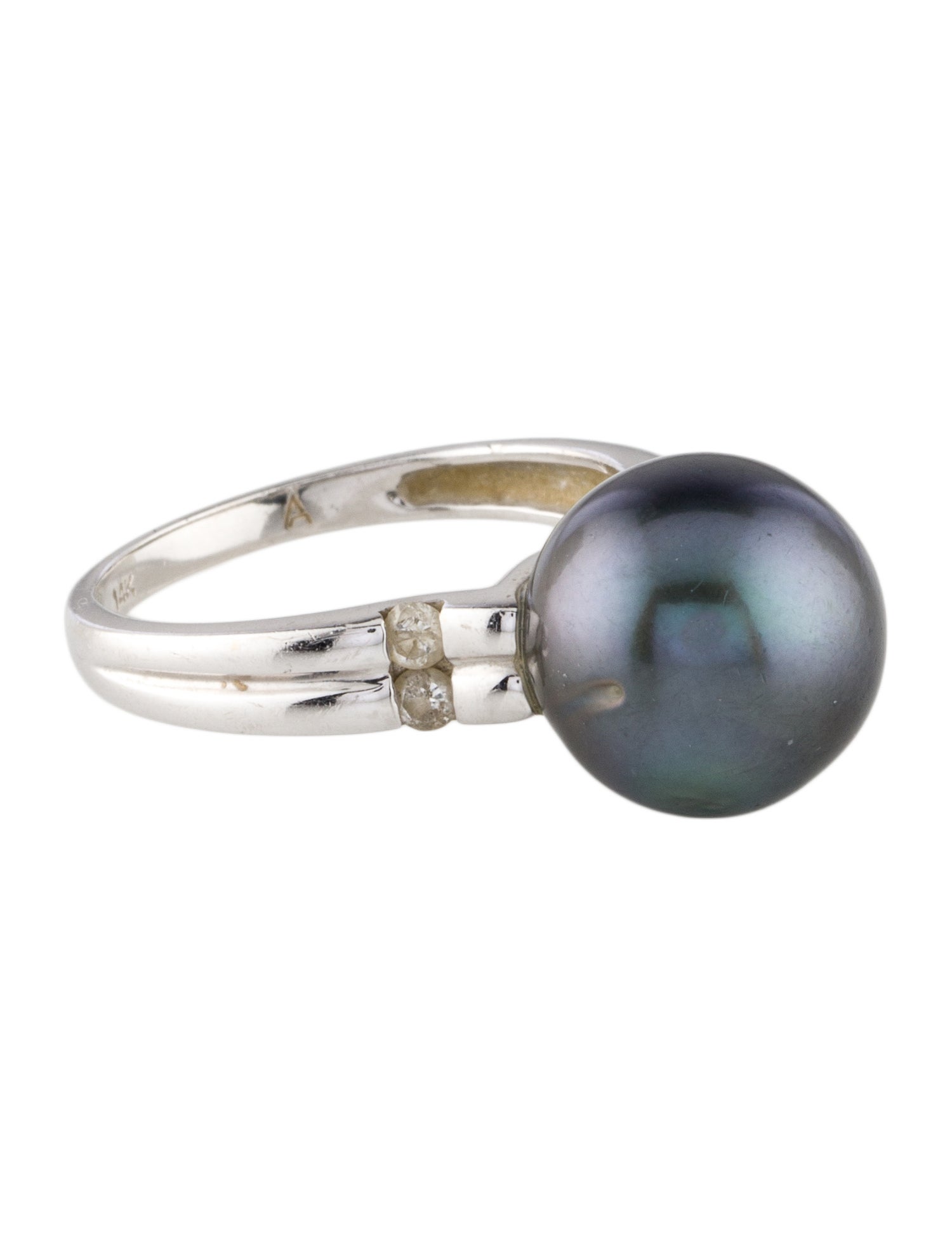 Ring 14K Pearl & Diamond Cocktail Ring