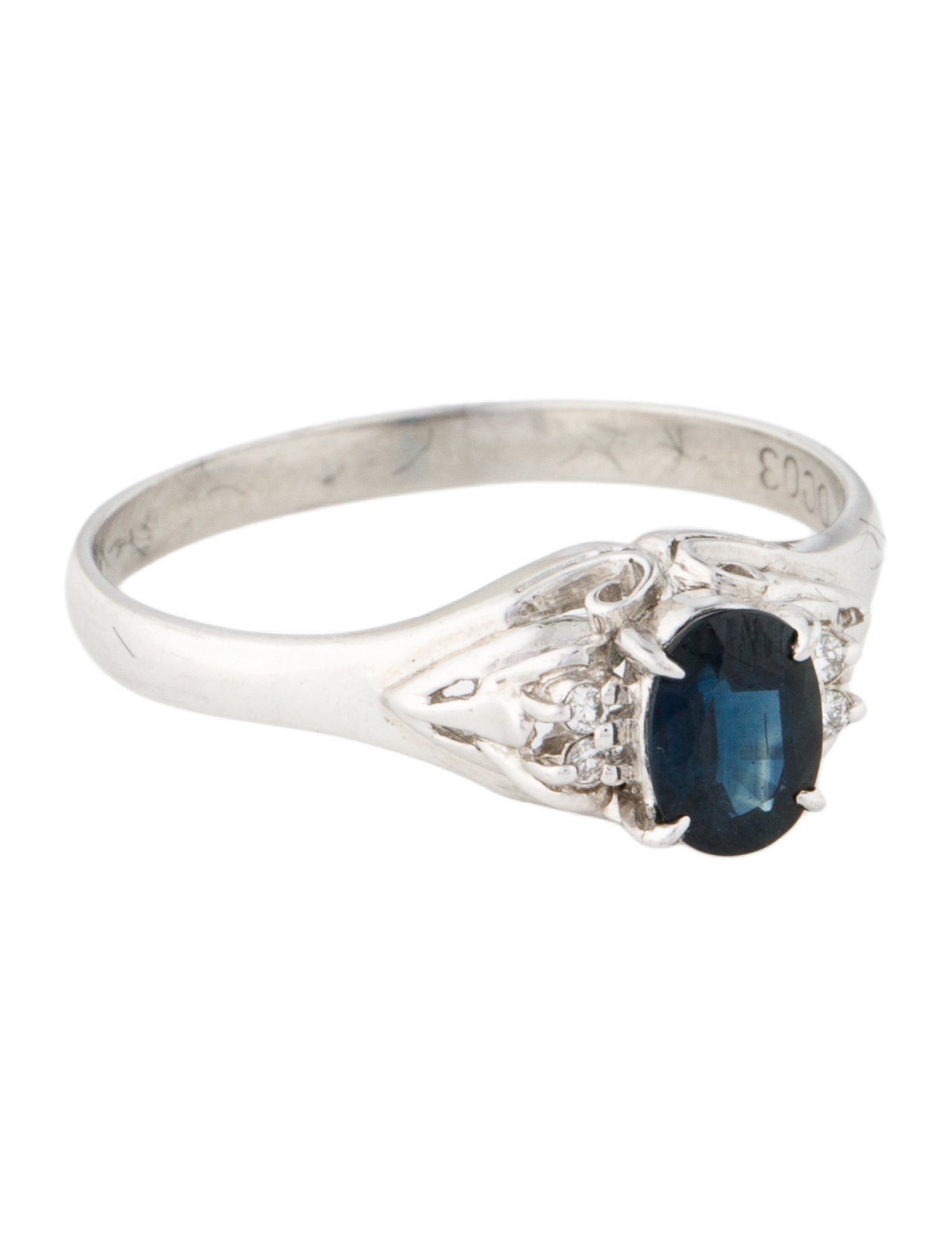 Ring Platinum Sapphire & Diamond Cocktail Ring