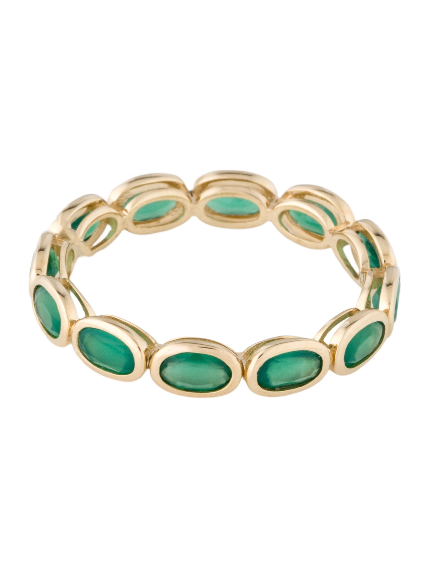 Ring 14K 2.04ctw Dyed Chalcedony Eternity Band