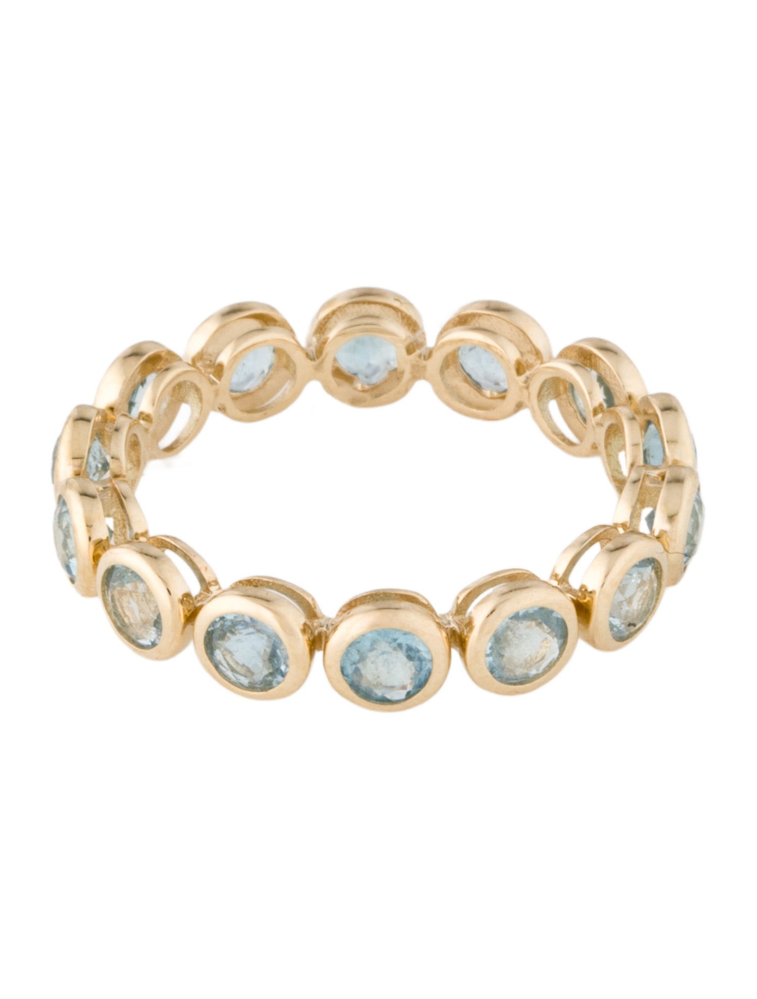 Ring 14K 1.12ctw Aquamarine Eternity Band