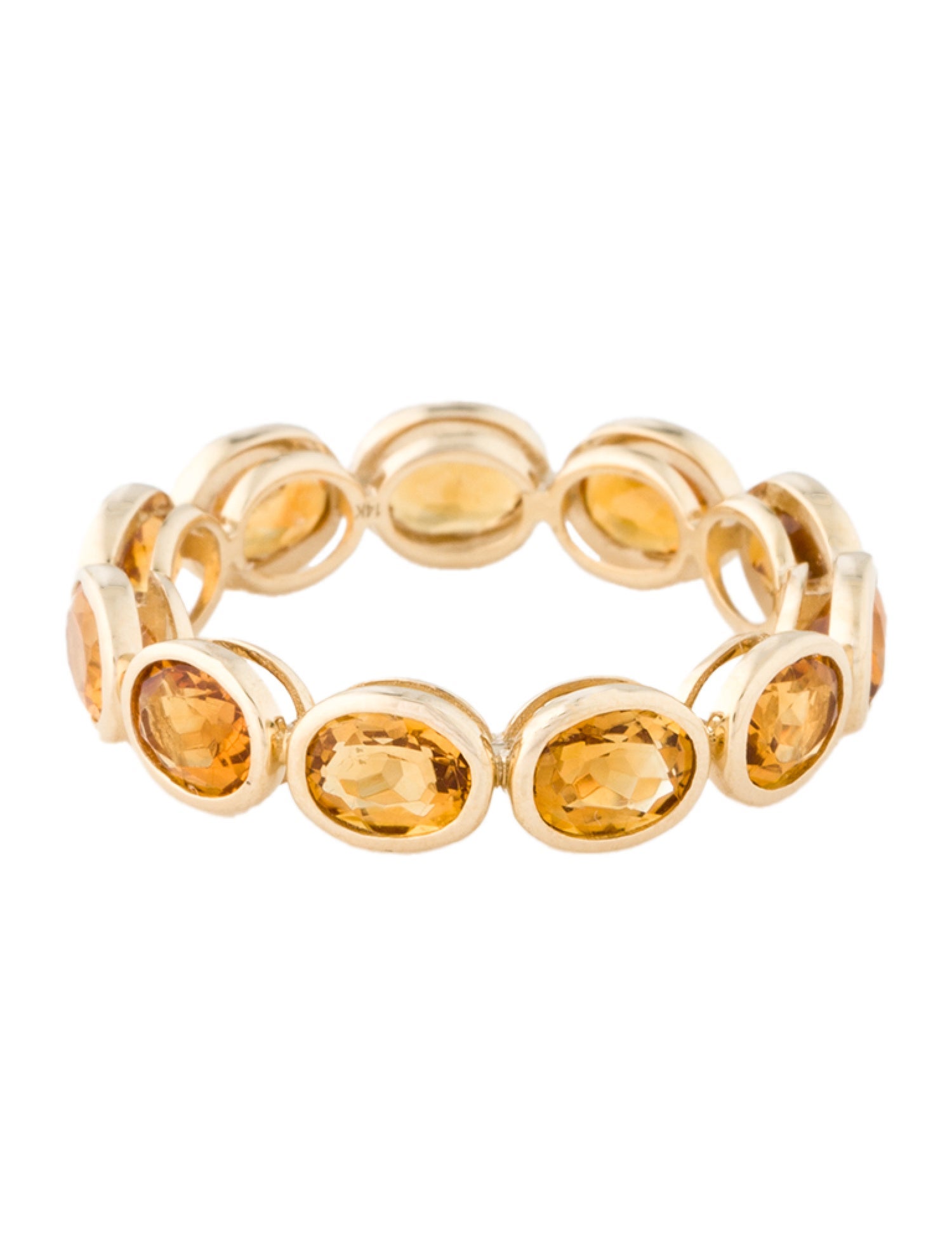 Ring 14K 3.30ctw Citrine Eternity Band