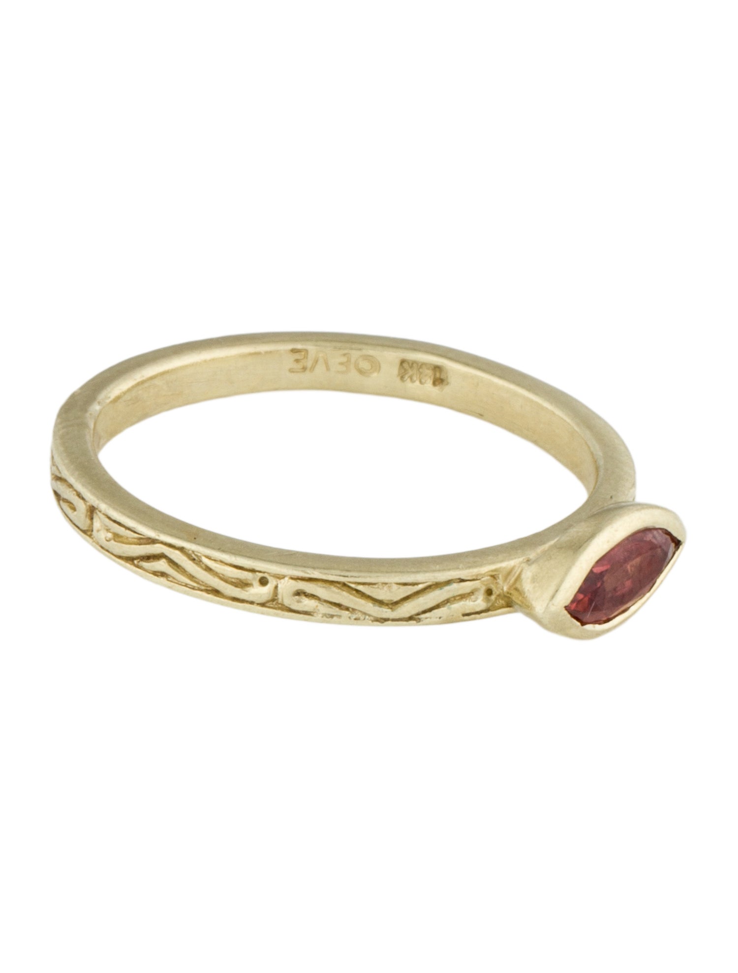 Ring Eve Alfille 14K Sapphire Etched Band