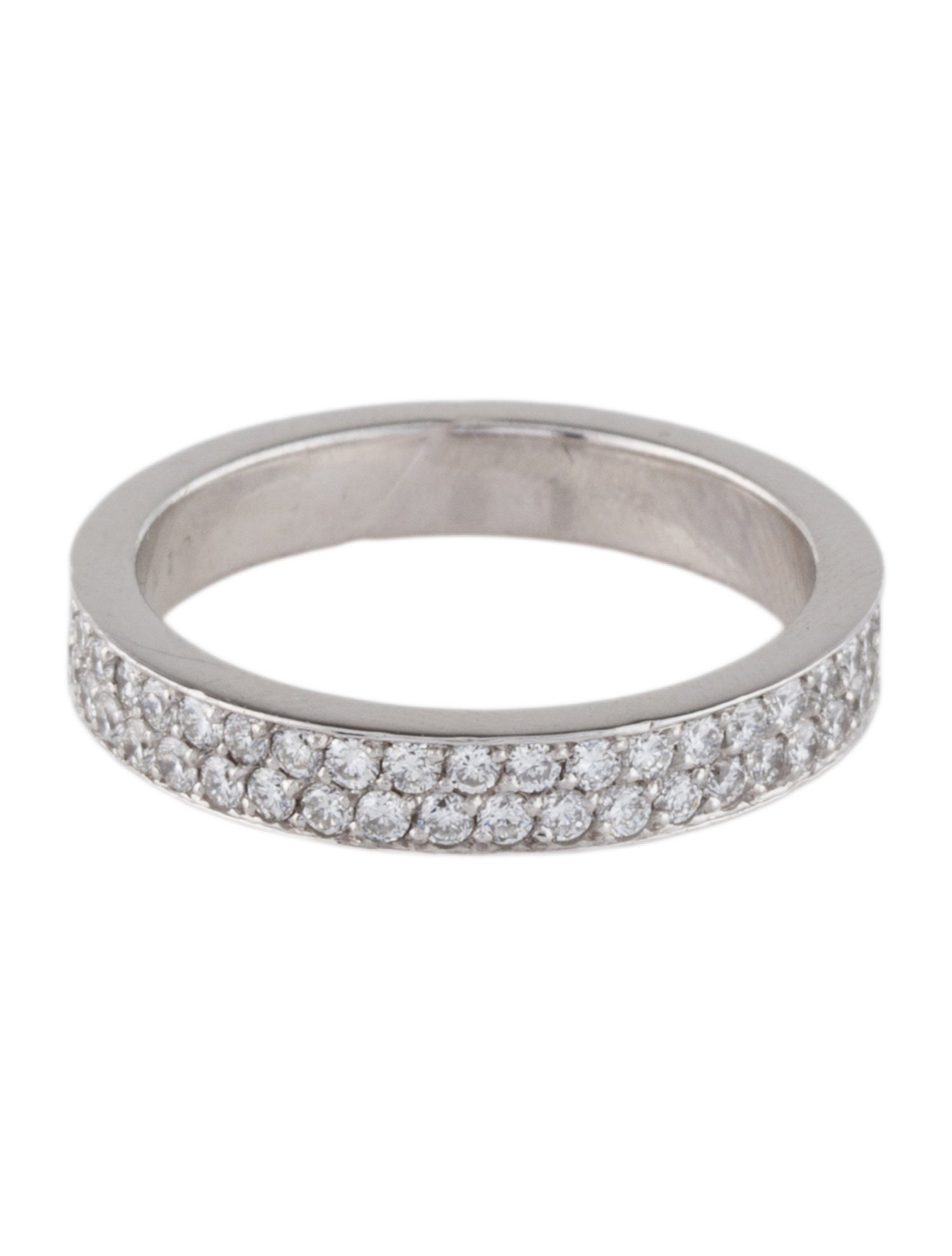 Ring 18K Diamond Double Row Band