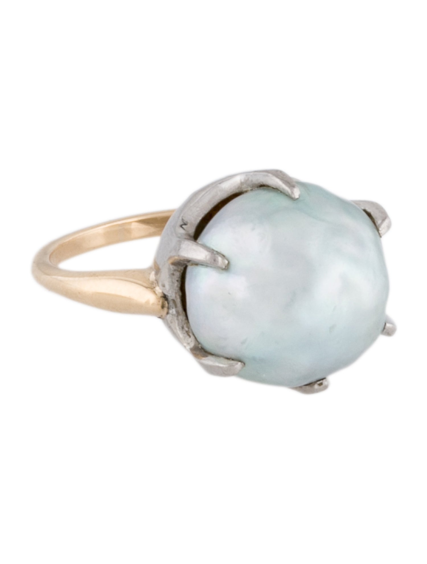 Ring 14K Dyed Pearl Cocktail