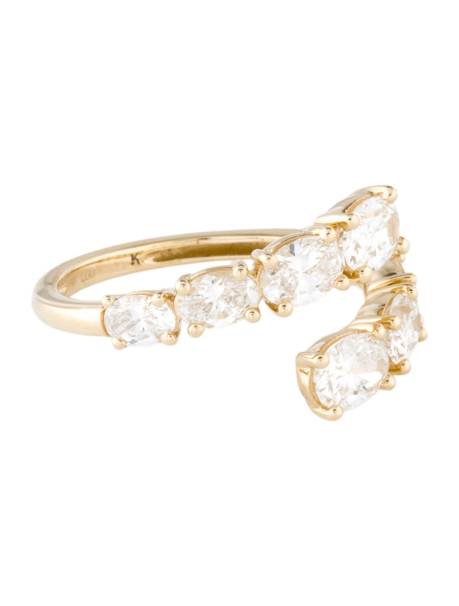 Ring 14K 1.95ctw Lab-Grown Bypass Ring