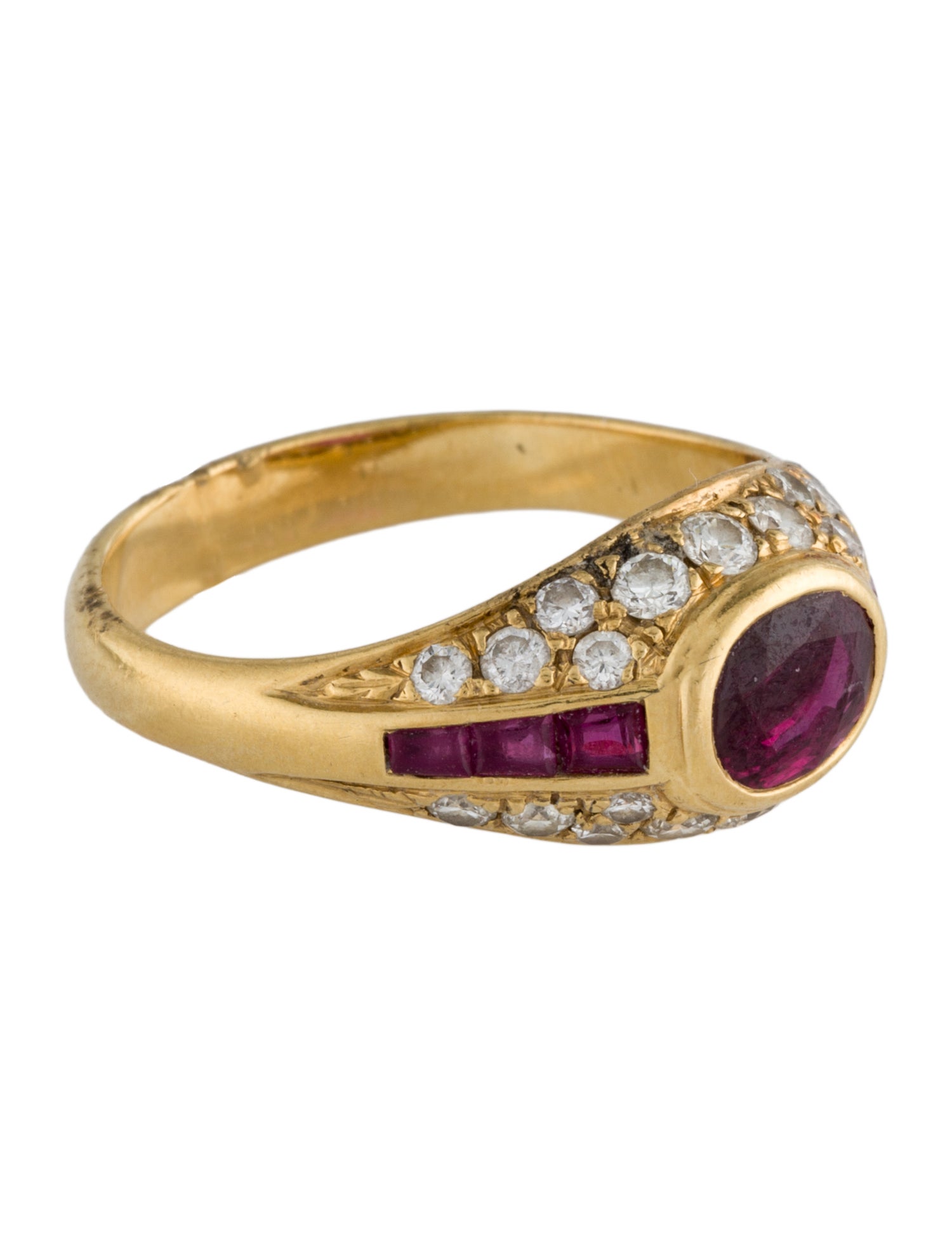 Ring 18K Ruby & Diamond Cocktail Ring