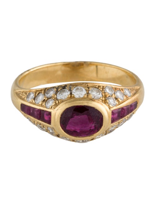Ring 18K Ruby & Diamond Cocktail Ring