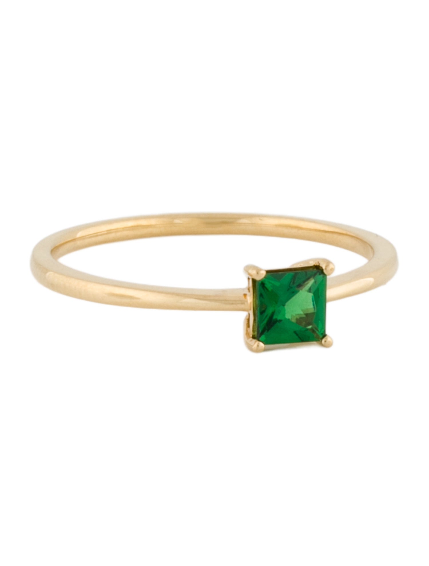 Ring 18K Tsavorite Solitaire Cocktail Ring