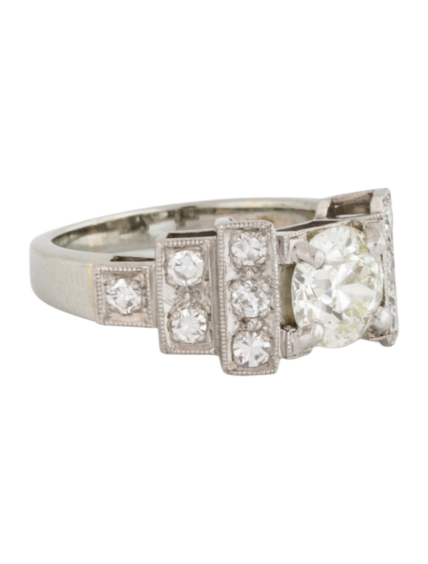 Ring 18K & Platinum 1.34ct Diamond Engagement Ring