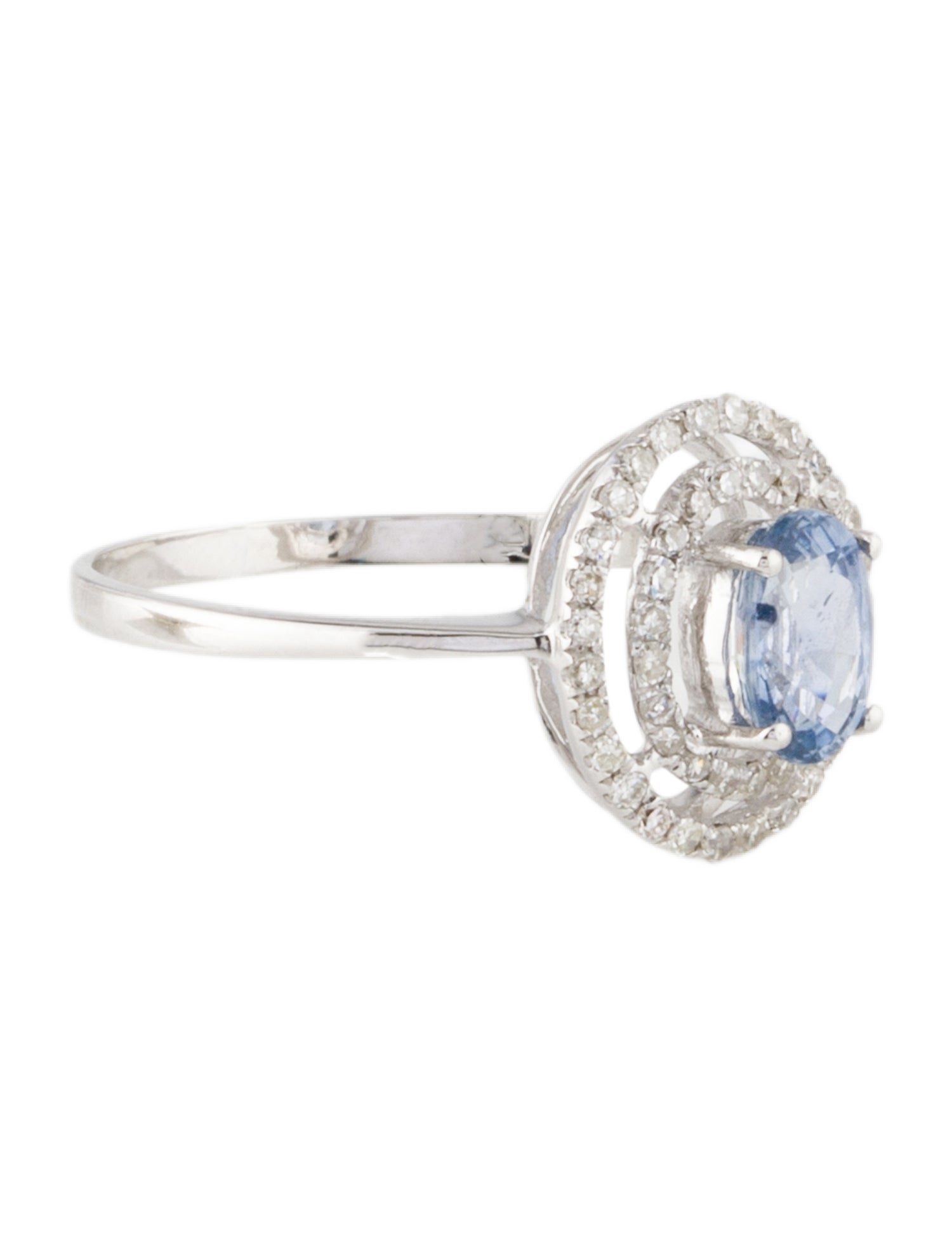 Ring 18K Sapphire & Diamond Cocktail Ring