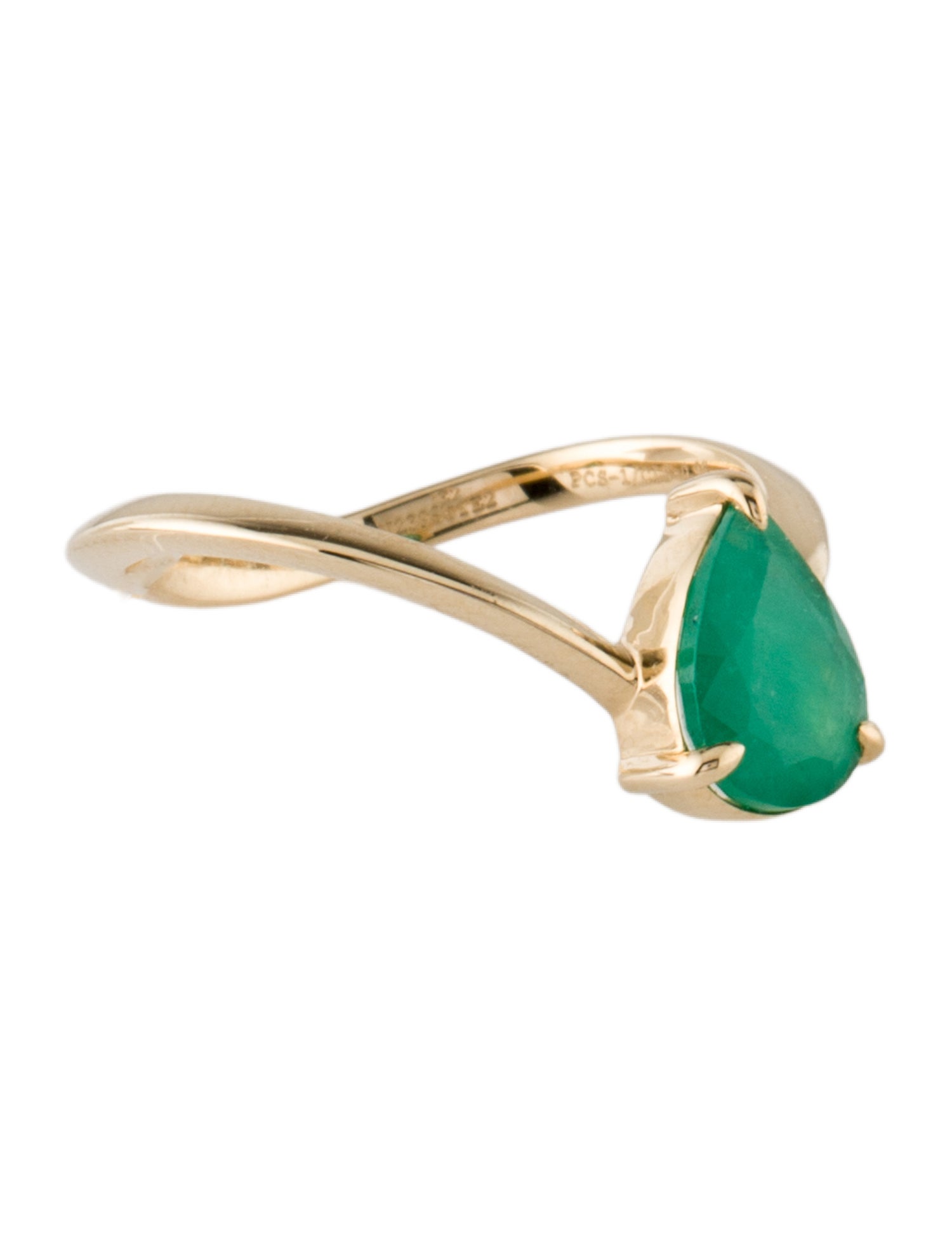 Ring 14K Emerald Cocktail Ring