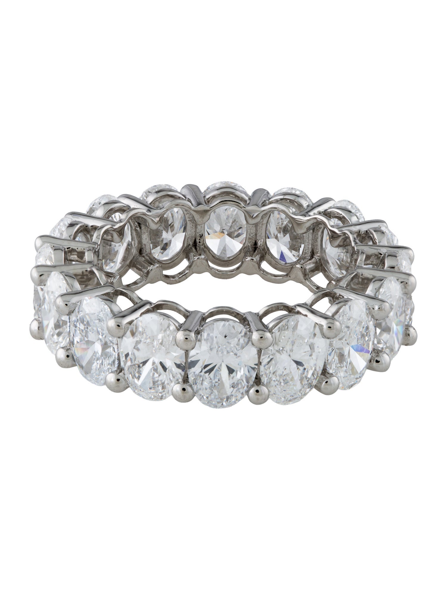 Ring Platinum 8.39ctw Lab-Grown Diamond Eternity Band