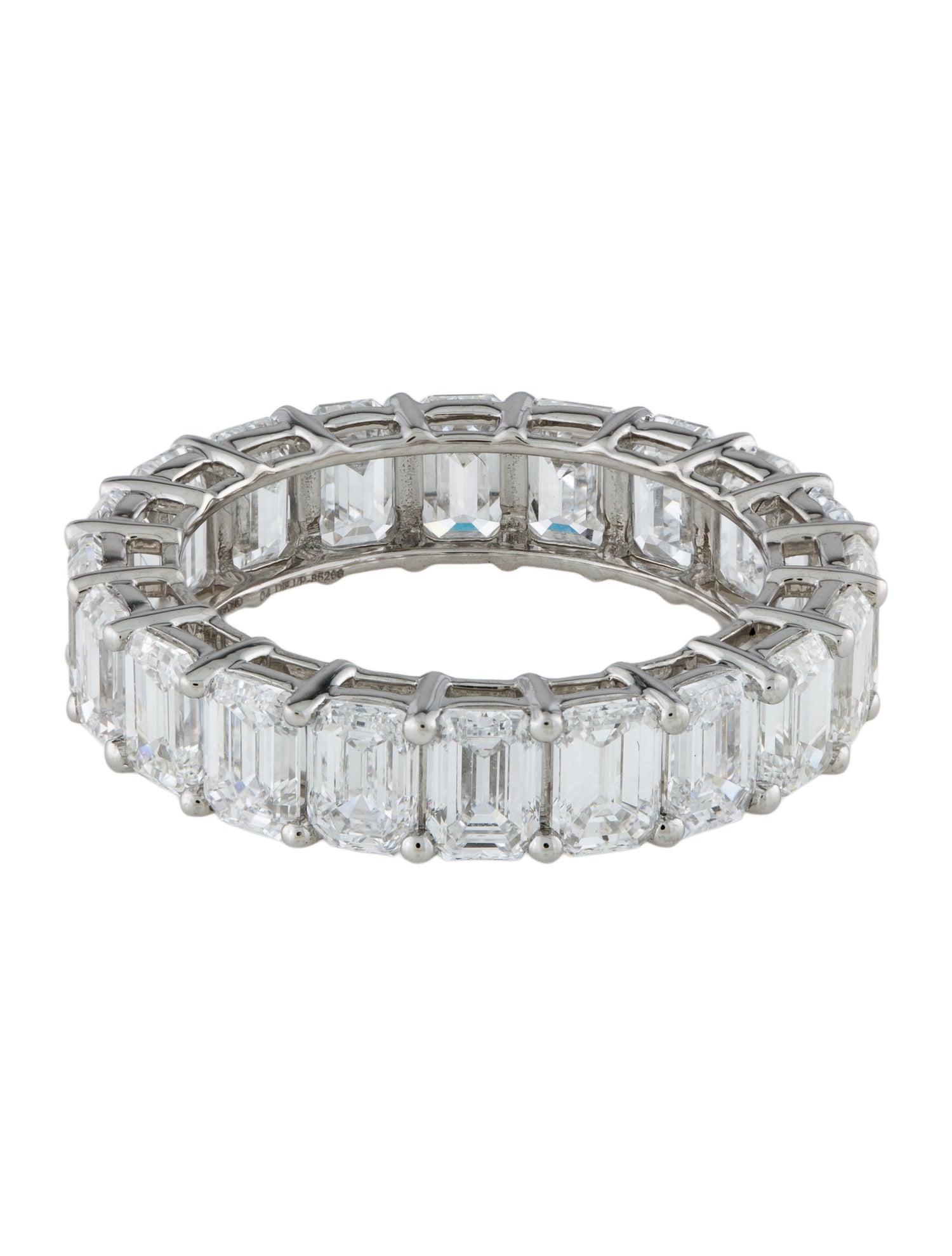Ring Platinum 6.44ctw Lab-Grown Diamond Eternity Band