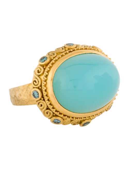 Ring Julie Rauschenberger 22K Chalcedony & Diamond Ring
