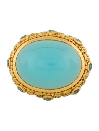 Ring Julie Rauschenberger 22K Chalcedony & Diamond Ring