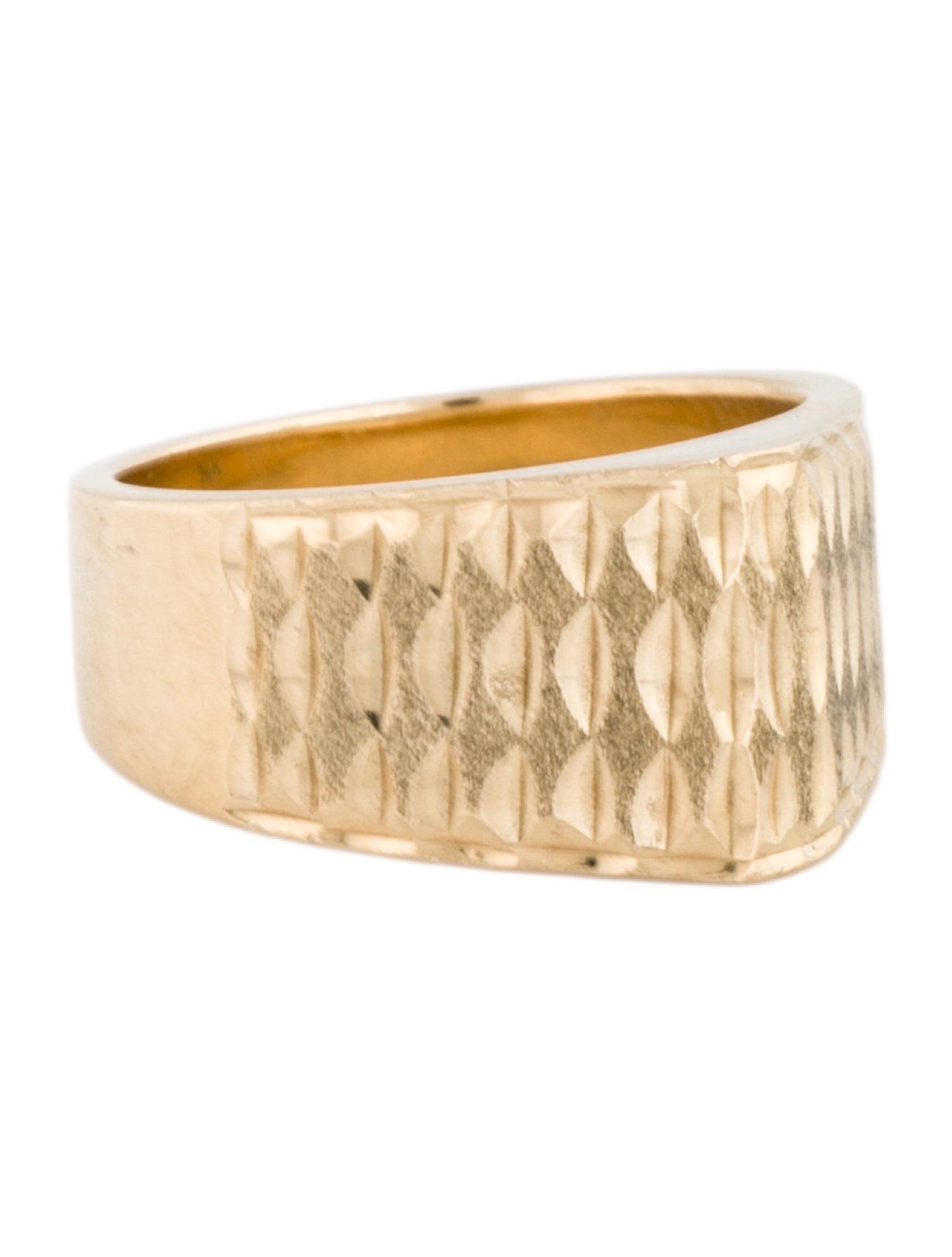 Ring 14K Faceted Pyramid Cocktail Ring