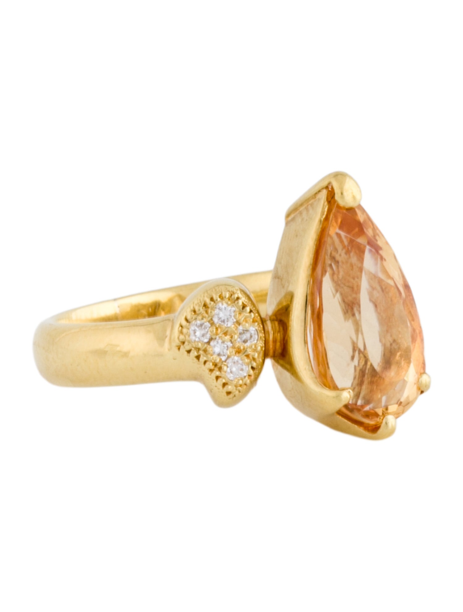 Ring 18K Topaz & Diamond Ring