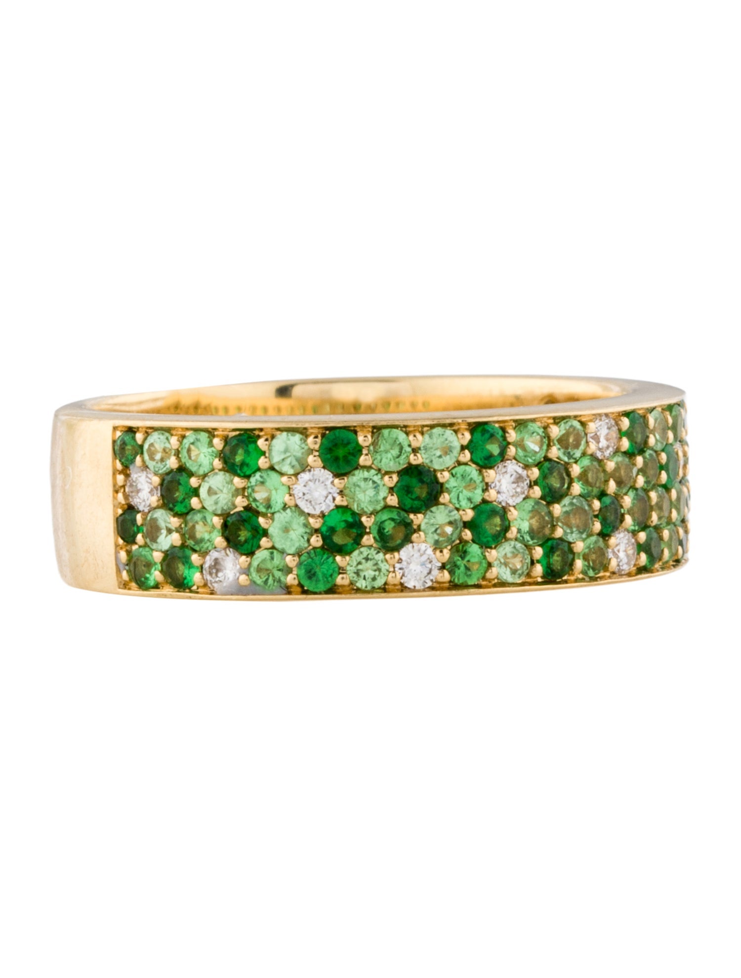 Ring 18K Tsavorite & Diamond Band