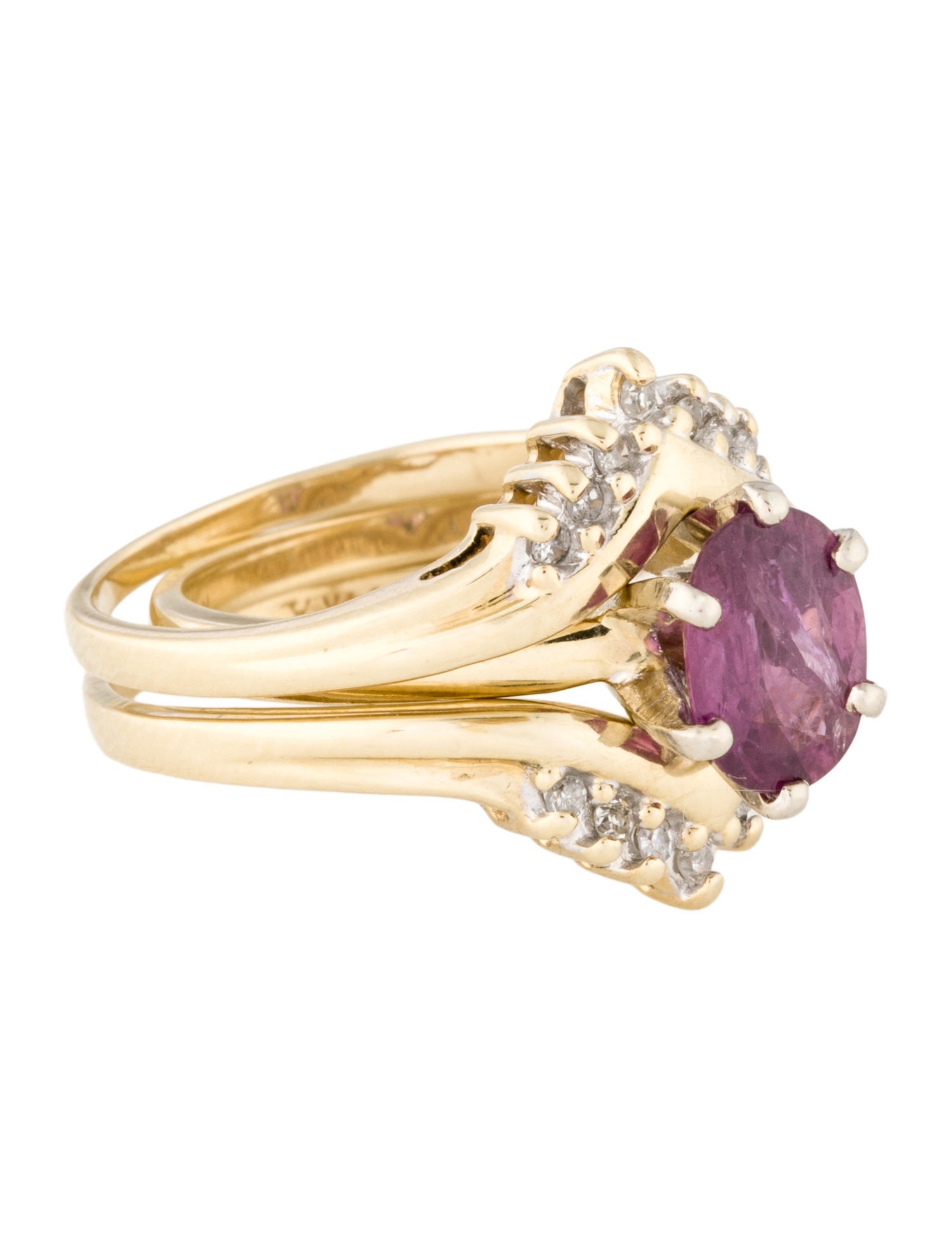 Ring 14K Sapphire & Diamond Ring Set