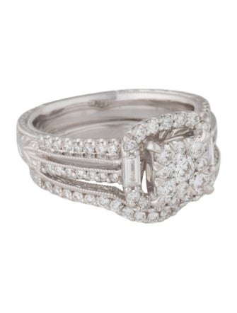 Ring 14K 1.02ctw Diamond Cluster Wedding Ring Set