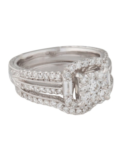 Ring 14K 1.02ctw Diamond Cluster Wedding Ring Set