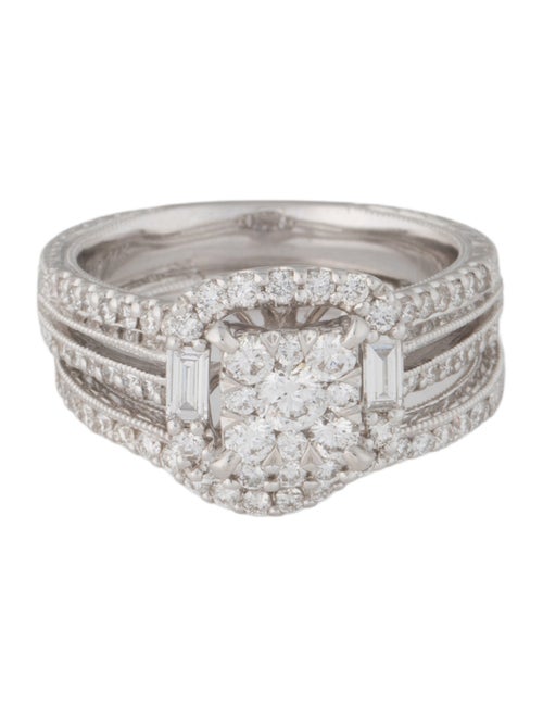 Ring 14K 1.02ctw Diamond Cluster Wedding Ring Set