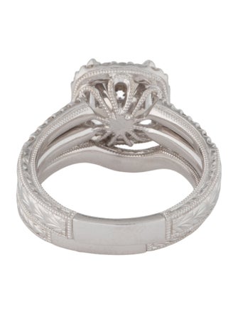 Ring 14K 1.02ctw Diamond Cluster Wedding Ring Set