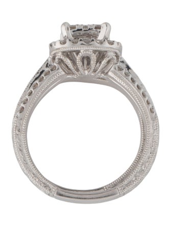 Ring 14K 1.02ctw Diamond Cluster Wedding Ring Set