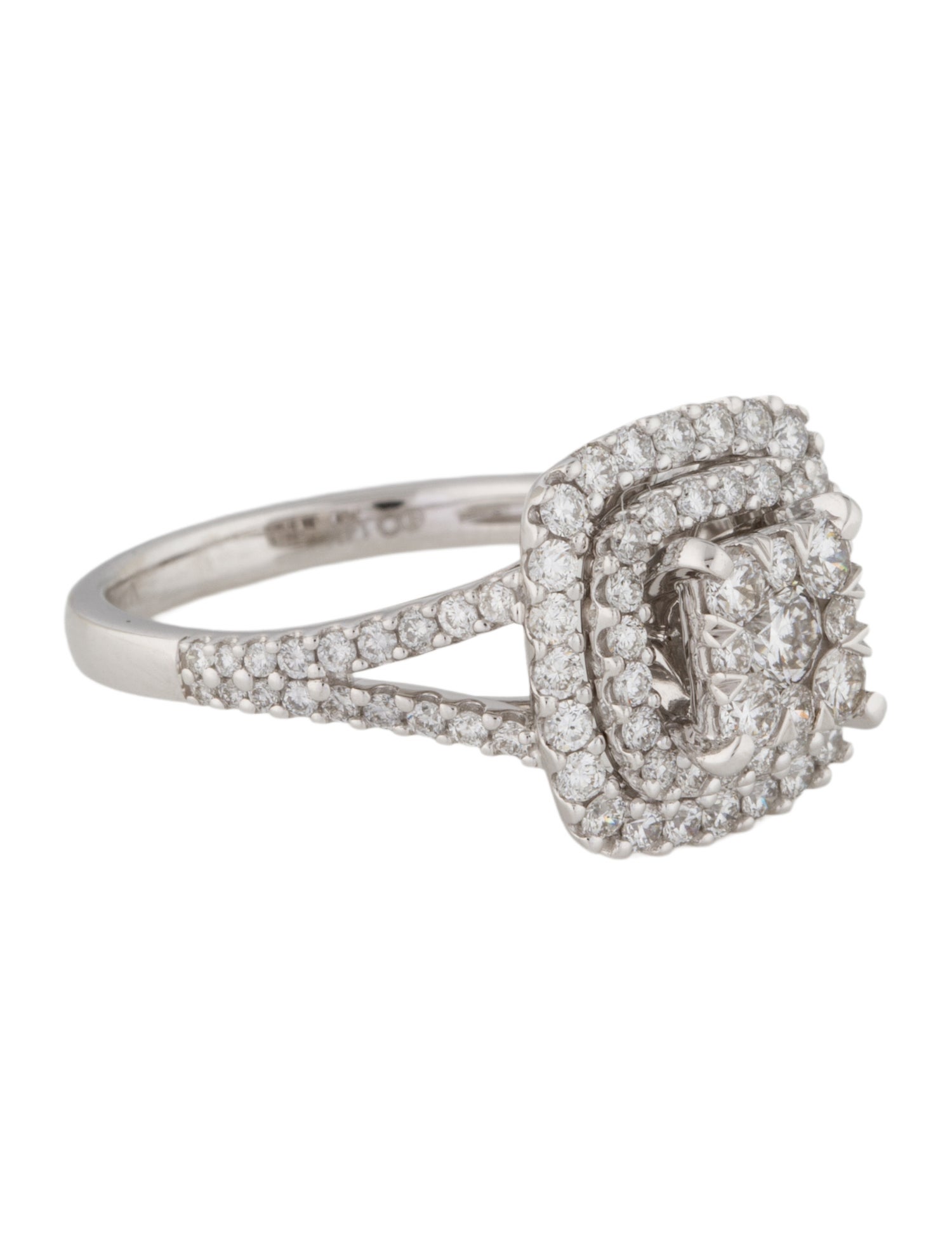 Ring 14K Diamond Cluster Cocktail Ring