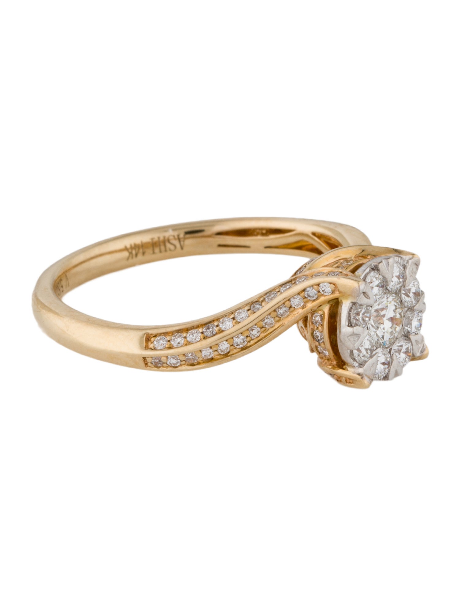 Ring 14K Diamond Cocktail Ring