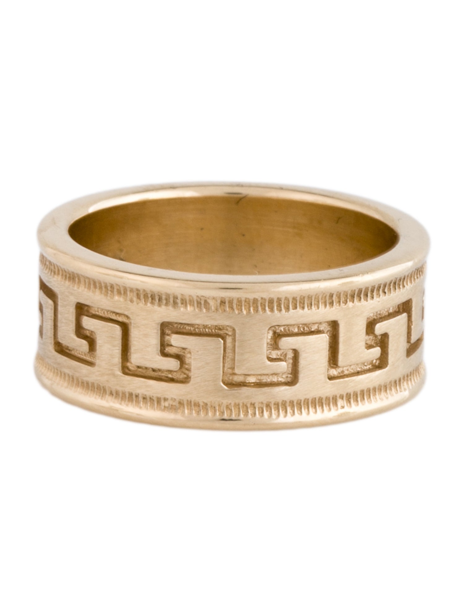 Ring 14K Greek Key Textured Band