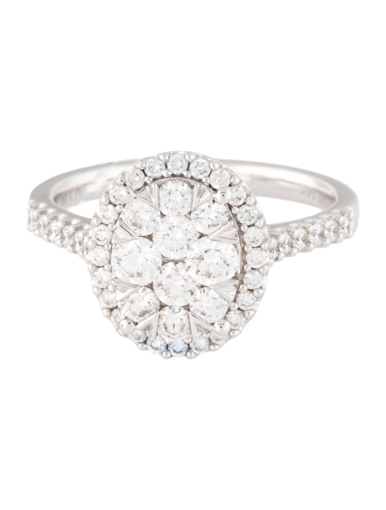 Ring 14K 1.00ctw Diamond Oval Cocktail Ring