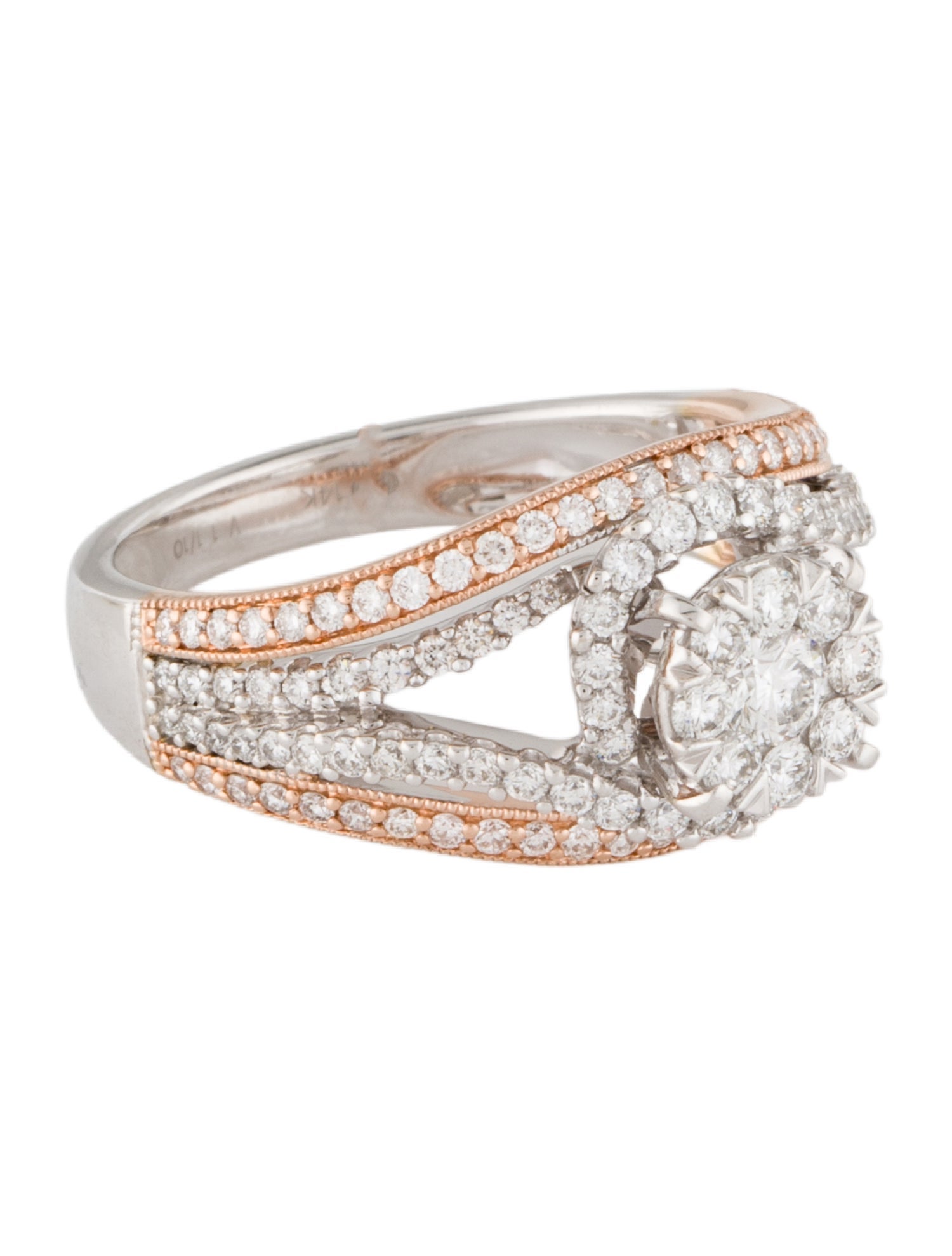Ring 14K Two-Tone Diamond Cocktail Ring