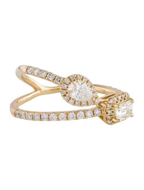 Ring 14K Diamond Bypass Ring