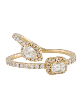 Ring 14K Diamond Bypass Ring