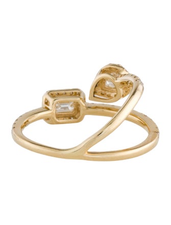 Ring 14K Diamond Bypass Ring