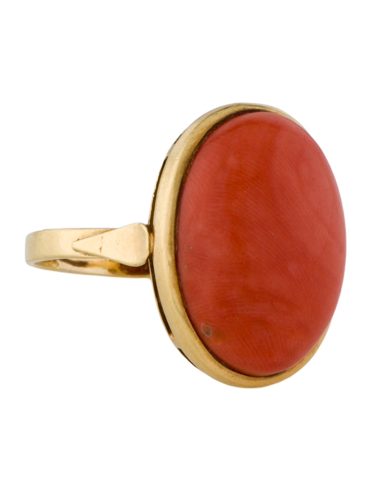Ring 18K Coral Cocktail Ring