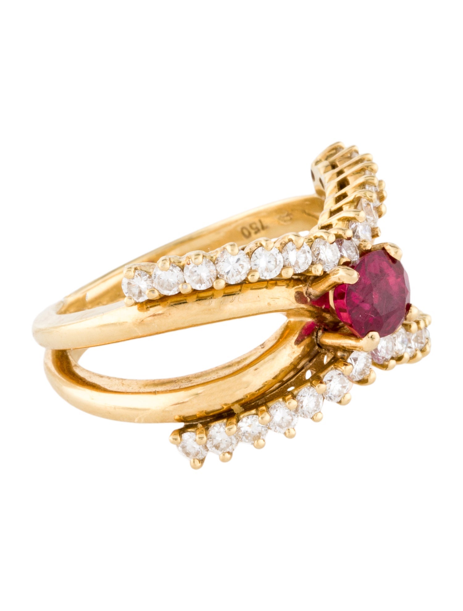 Ring 18K Ruby & Diamond Band