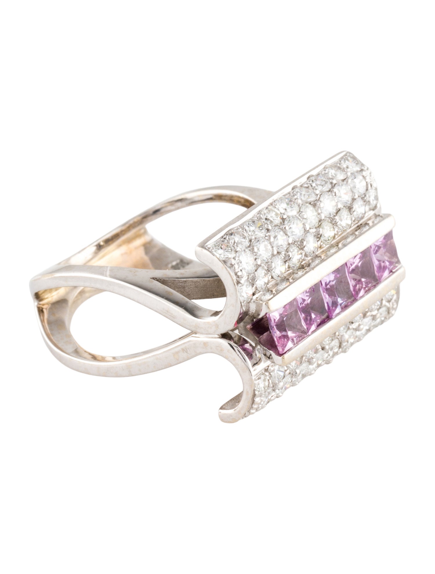 Ring 18K 1.77ctw Sapphire & Diamond Cocktail Ring