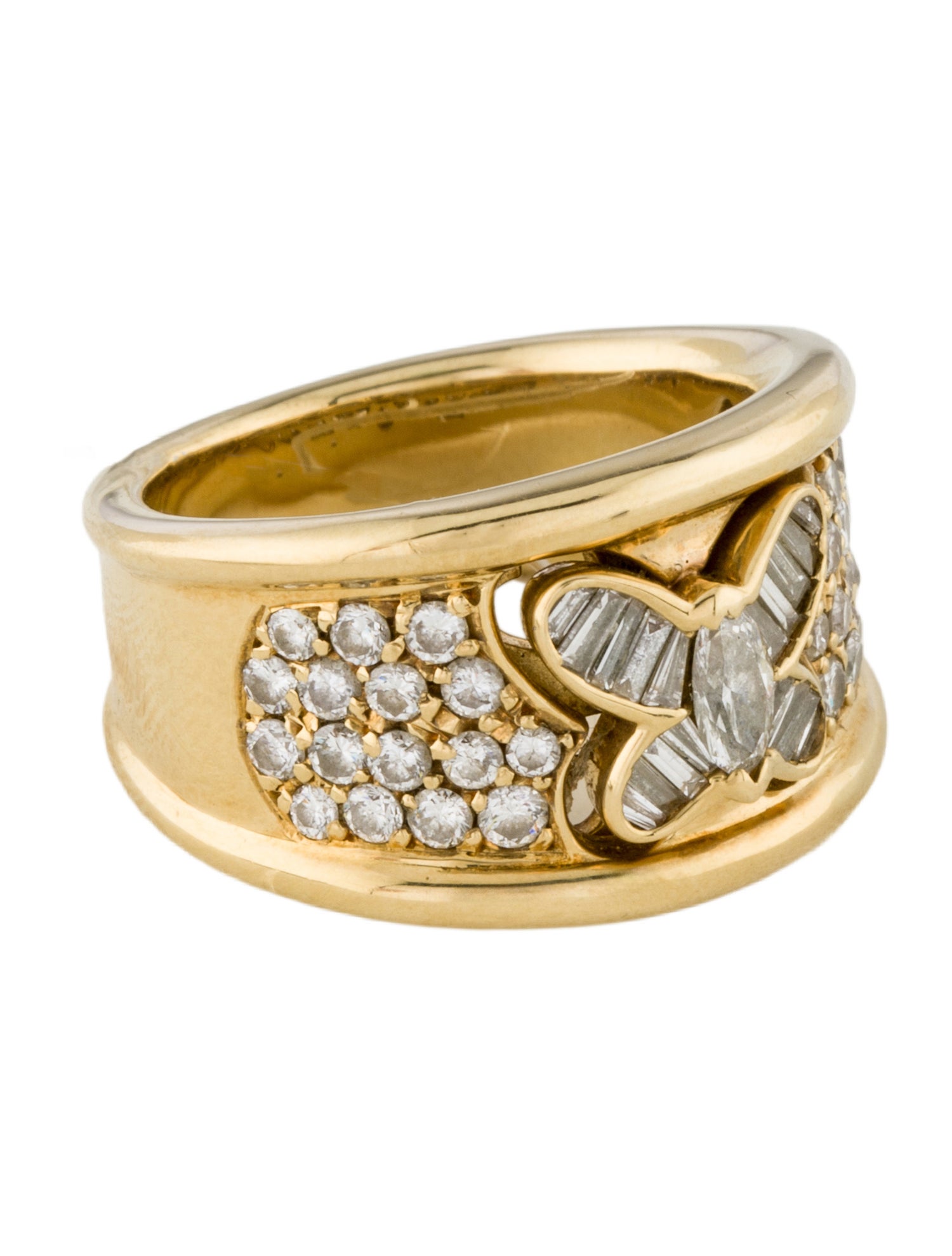 Ring 18K Diamond Butterfly Band