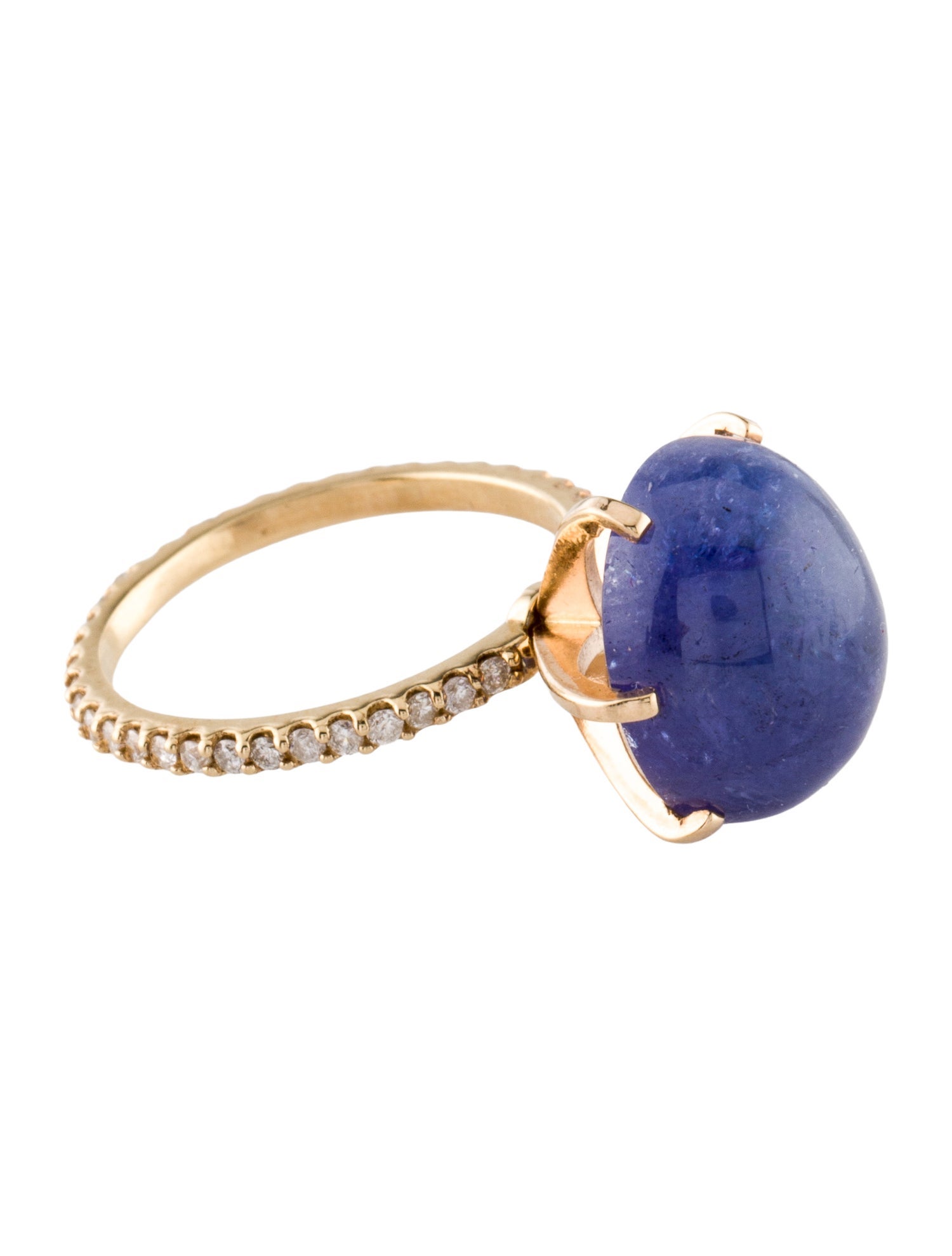 Ring 14K 10.92ct Tanzanite & Diamond Cocktail Ring