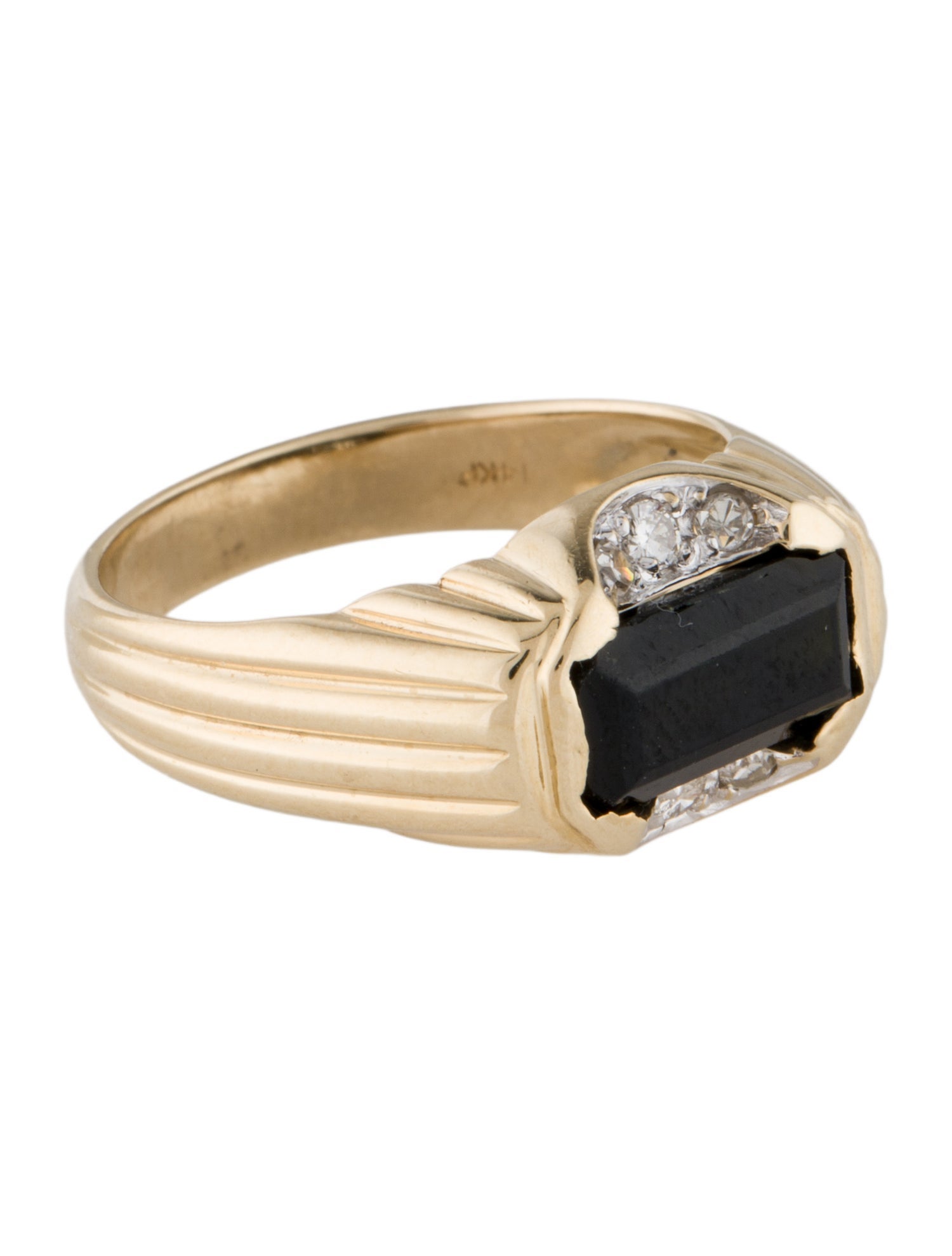 Ring 14K 1.72ct Tourmaline & Diamond Cocktail Ring