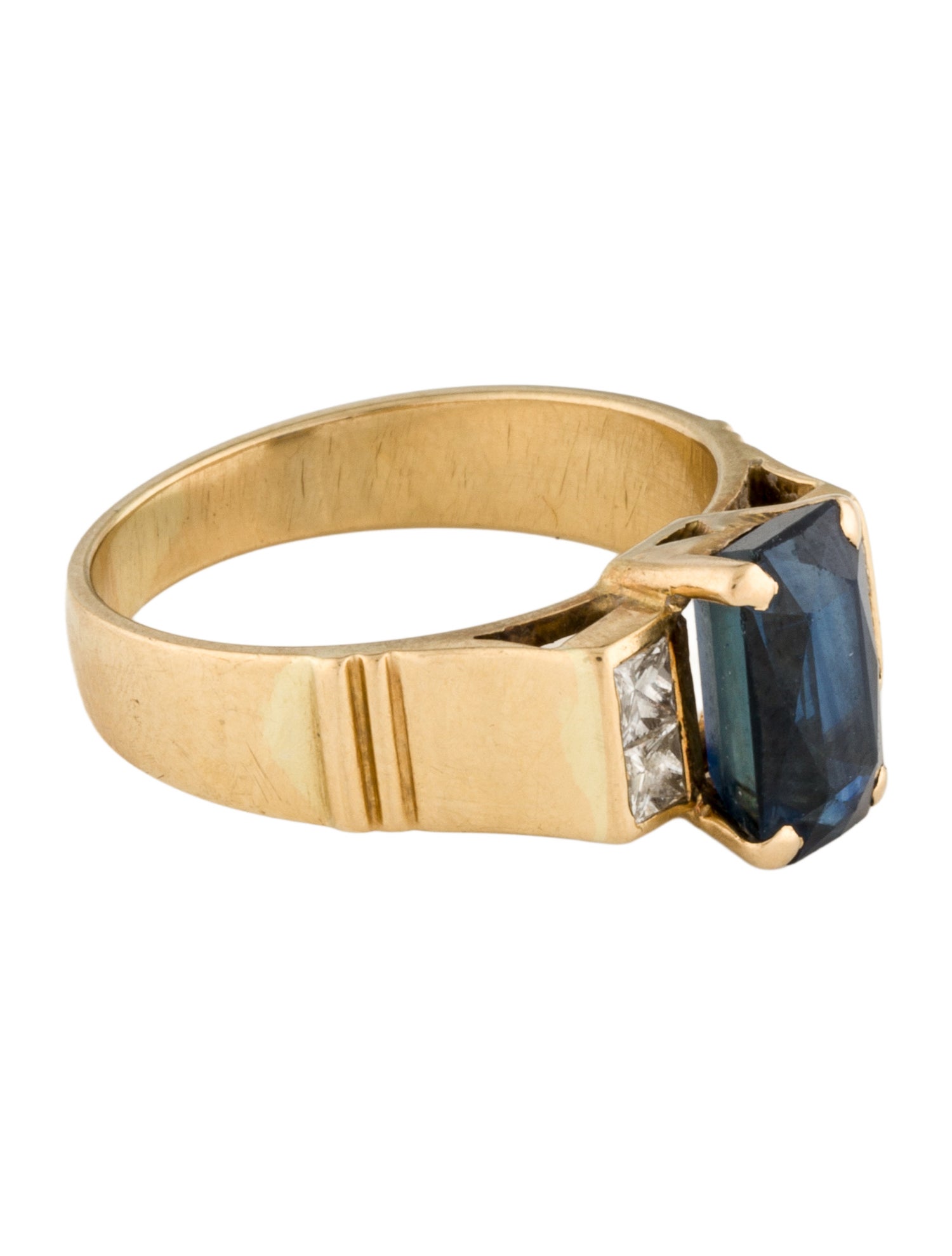 Ring 18K 2.66ct Sapphire & Diamond Cocktail Ring