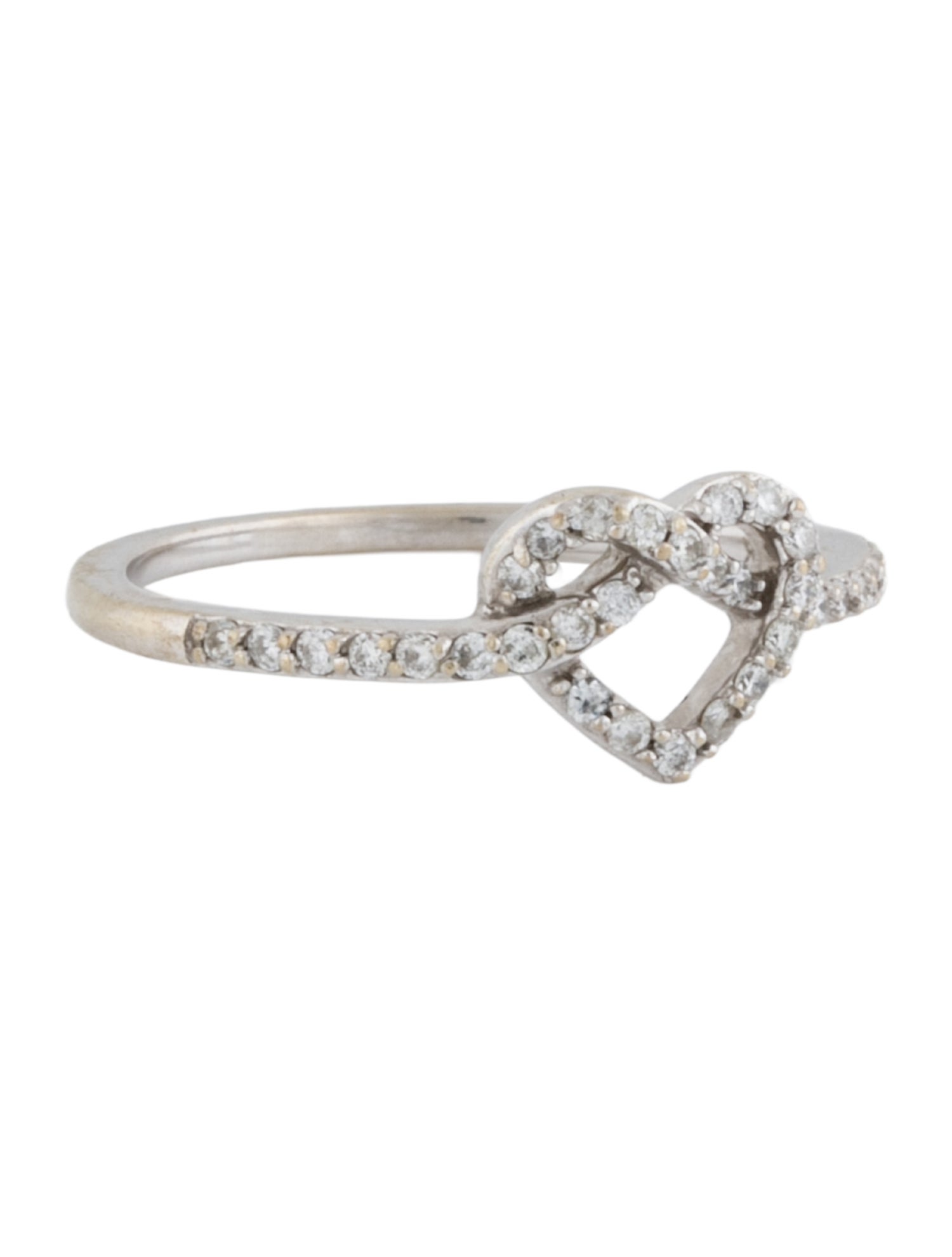 Ring 14K Diamond Heart Knot Ring