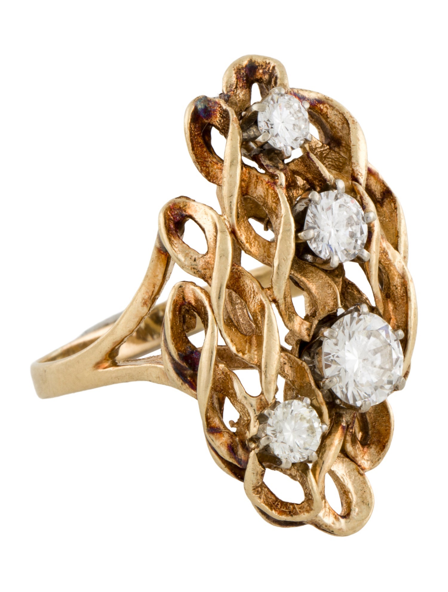 Ring 14K 1.63ctw Diamond Cocktail