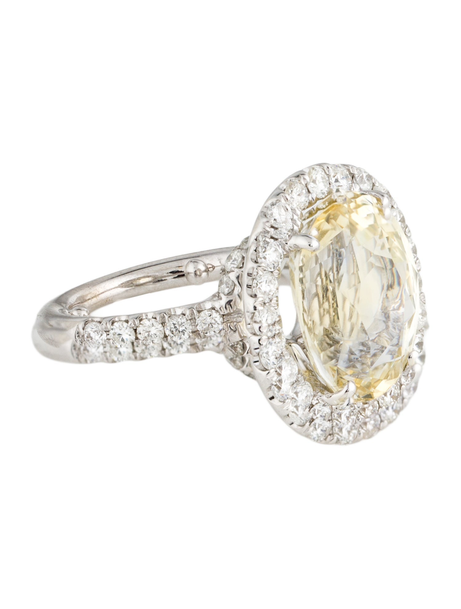 Ring 18K 10.05ct Sapphire & Diamond Cocktail Ring