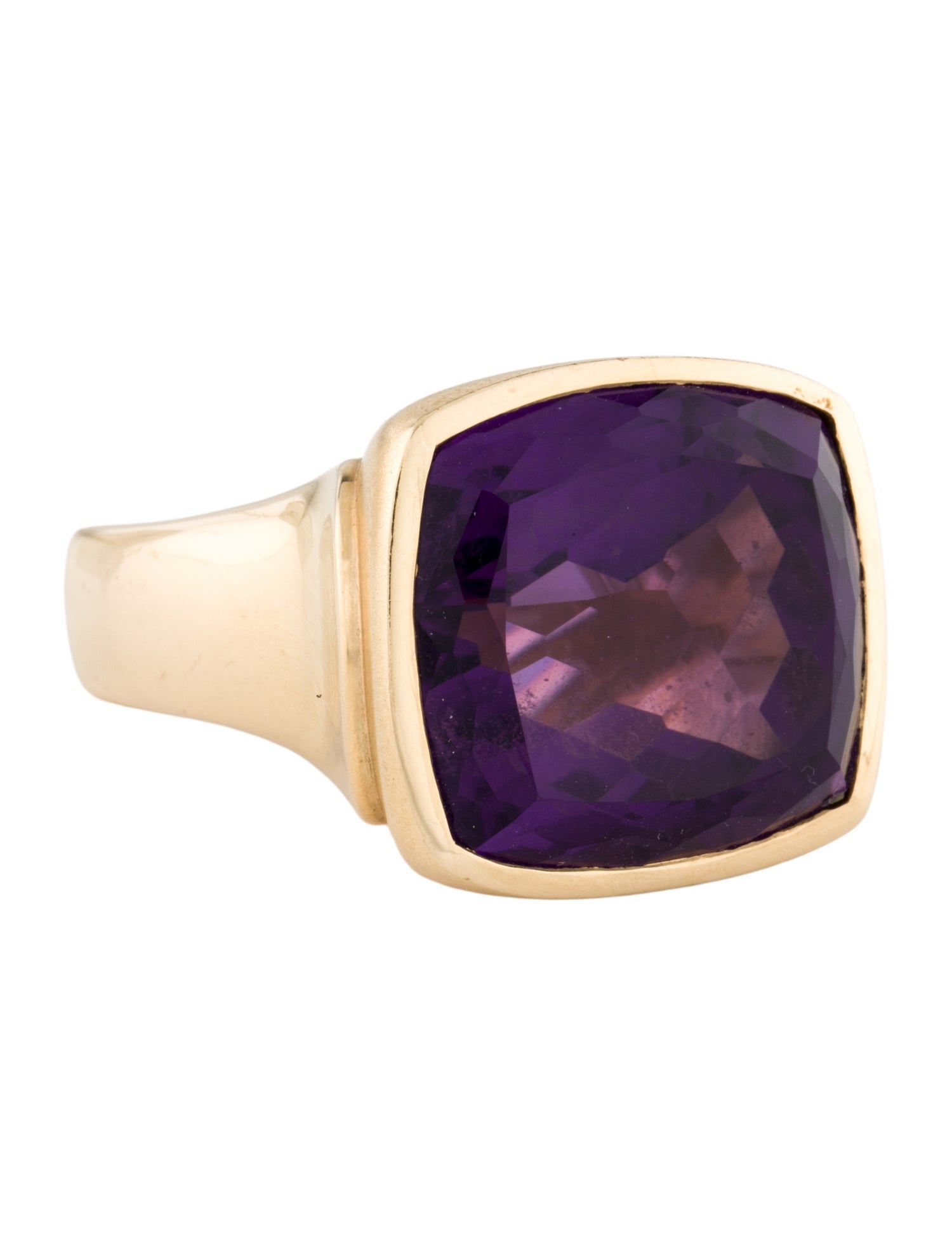 Ring 14K 47.41ct Amethyst Cocktail Ring