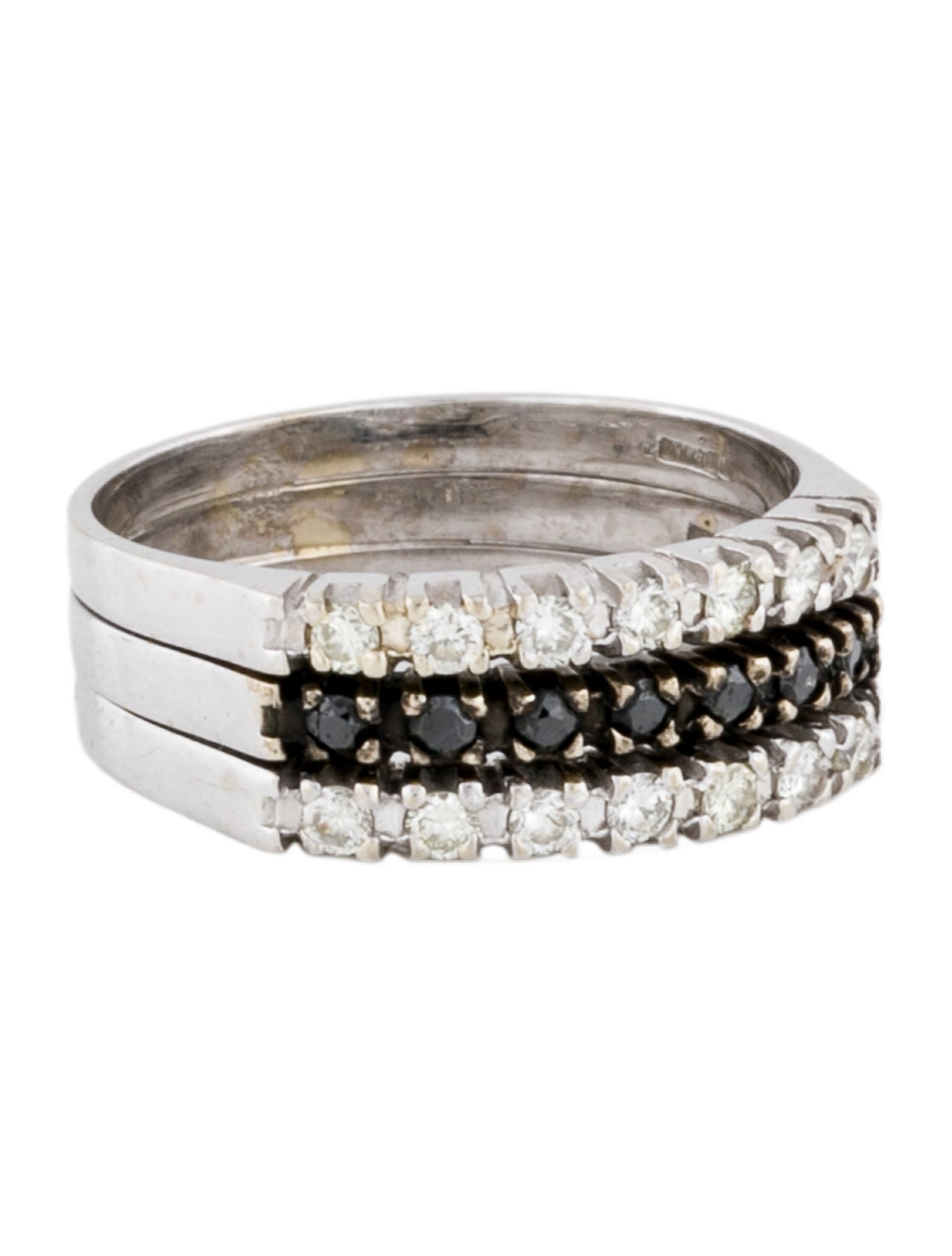 Ring 14K Diamond Triple-Row Band Ring