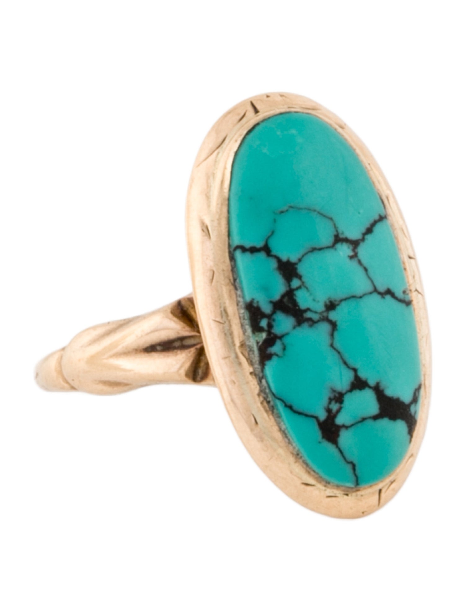 Ring 10K 3.62ct Turquoise Ring